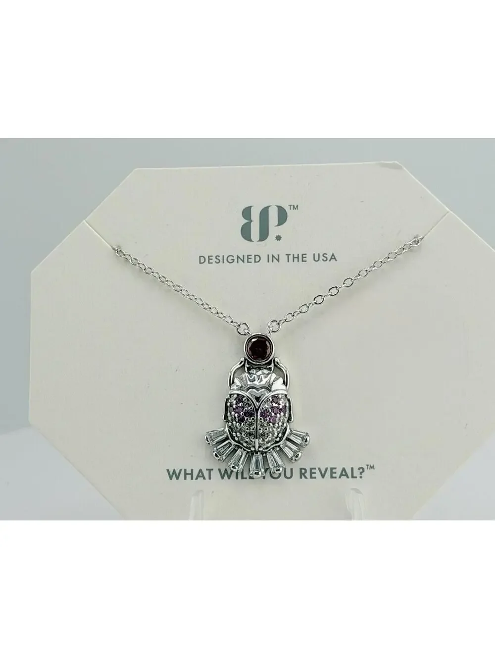 Bomb Party Necklace “The Bejeweled Scarab” Cleopatra Rainbow RBP2638 RETRO